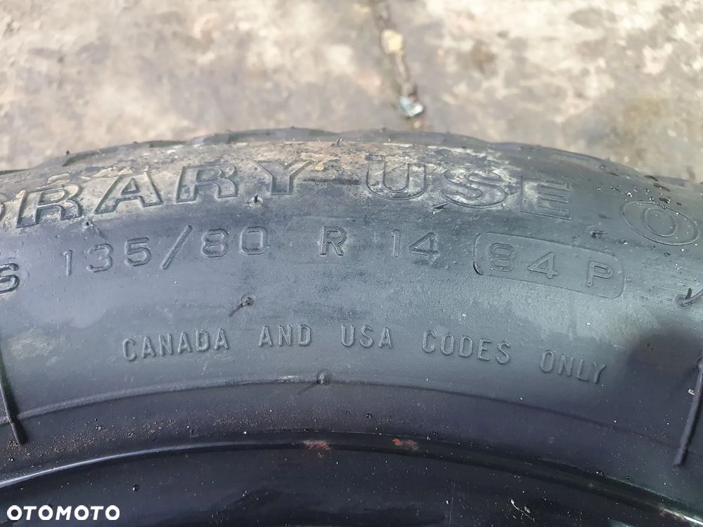 Koło dojazdowe Dojazdówka 14 4x98 Fiat 500, Panda 135/80R14 - 3