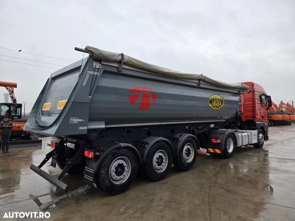 Meiller 3 axe, 28mc, axe SAF, prelata, roata rezerva, axa liftabila, picoare sprijin, masa propie 6,7t, scena vizitare, STARE FOARTE BUNA-posibilitate leasing 4 ani-PROMOTIE 23900 EUR+Tva - 14