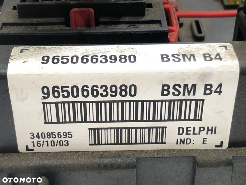 MODUŁ BSM  PEUGEOT 307 SW (3H) 2002 - 2009 1.6 16V 80 kW [109 KM] benzyna 2002 - 2008 965663980 - 4