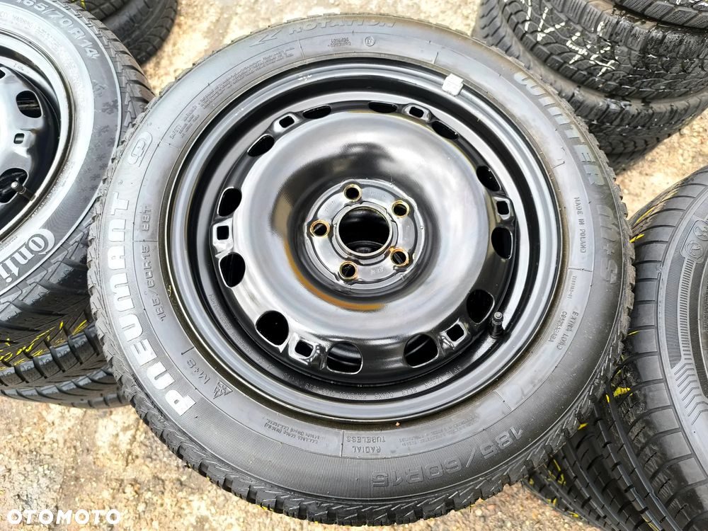 5x100 Felgi Stalowe Stal 15 Koła Zimowe Zima SKODA FABIA PRAKTIK ROOMSTER RAPID SEAT IBIZA CORDOBA TOLEDO IV 4 VW FOX POLO Legnica ALU-RAD 185/60 6mm - 3