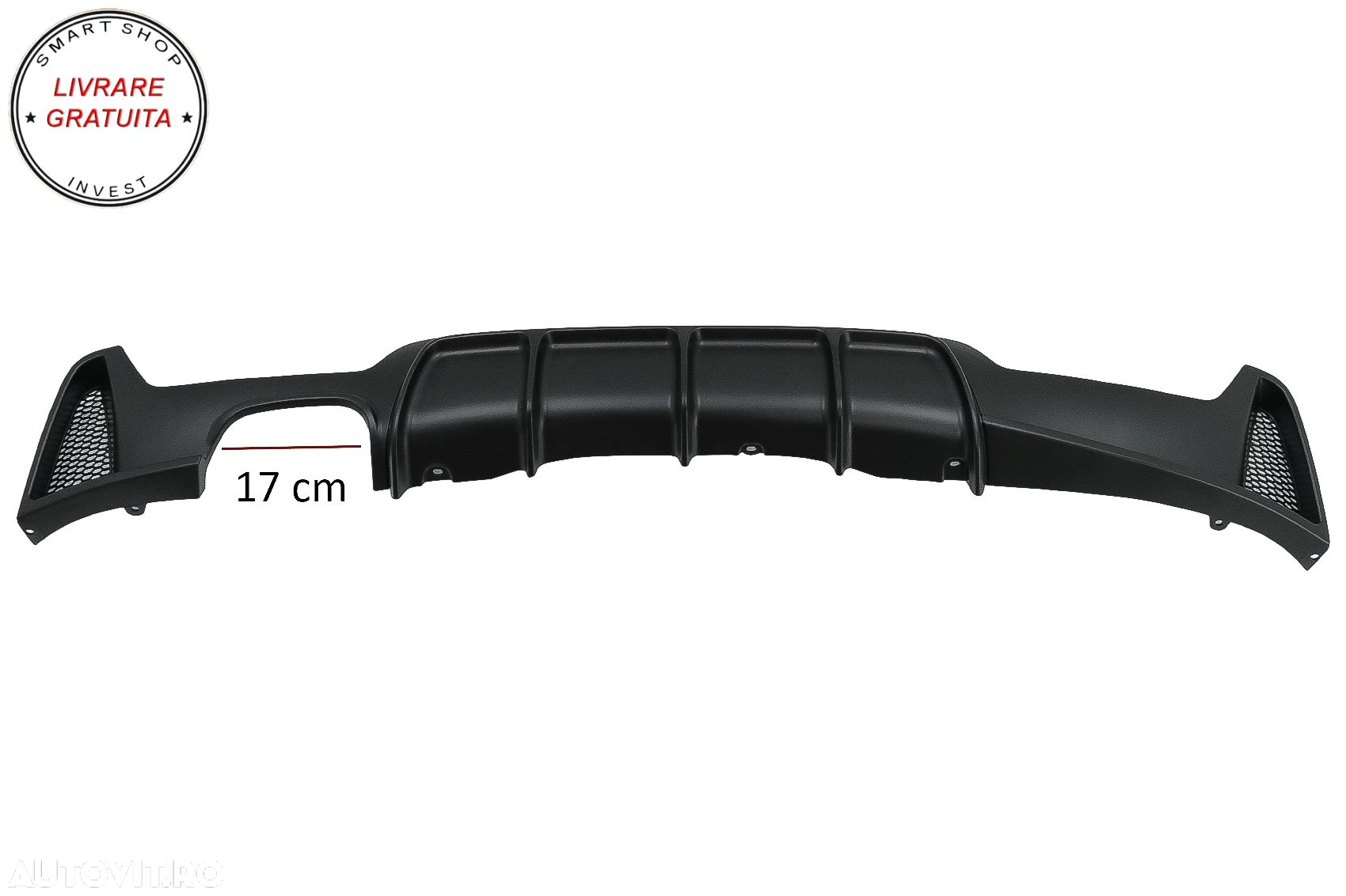 Difuzor Bara Spate cu o Evacuare Dubla BMW Seria 4 F32 F33 F36 (2013-2019) Negru M- livrare gratuita - 3