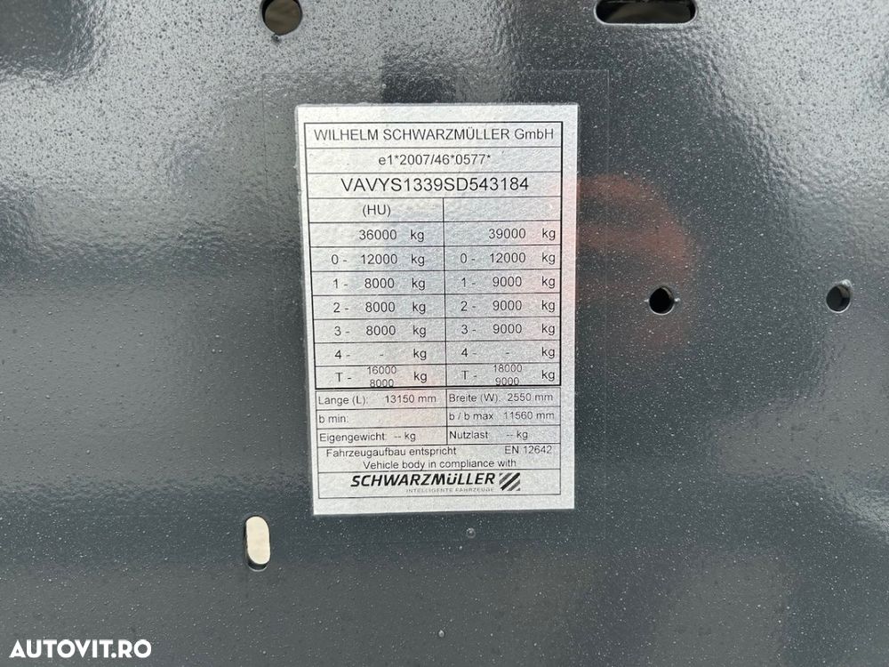 Schwarzmuller Transport busteni, axa liftanta, Axe SAF, 6 perechi racoante, factura externa - 11
