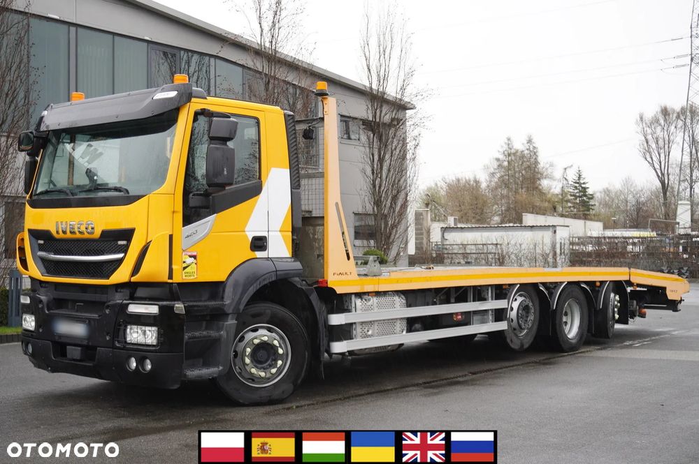 Iveco Stralis 420 8x2 / Zabudowa laweta Fiault / 2 osie skrętne / 17,6 t ładowności - 1