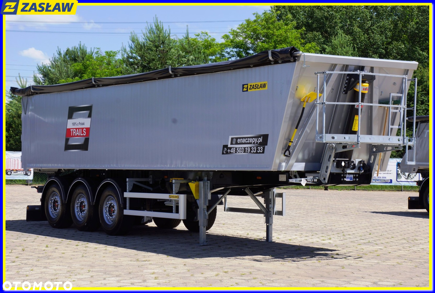 Zaslaw 45 m³ / 9,70 m naczepa wywrotka LIGHT KL-DRZWI!! - 3