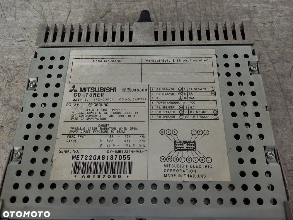 RADIO FABRYCZNE MITSUBISHI COLT VI FL DY-1ME9U24N-WS-T - 5