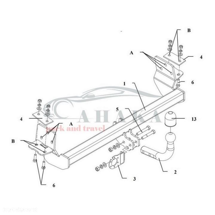 Hak Holowniczy Odkręcany Do Toyota Corolla Kombi 1997-2001 - 3