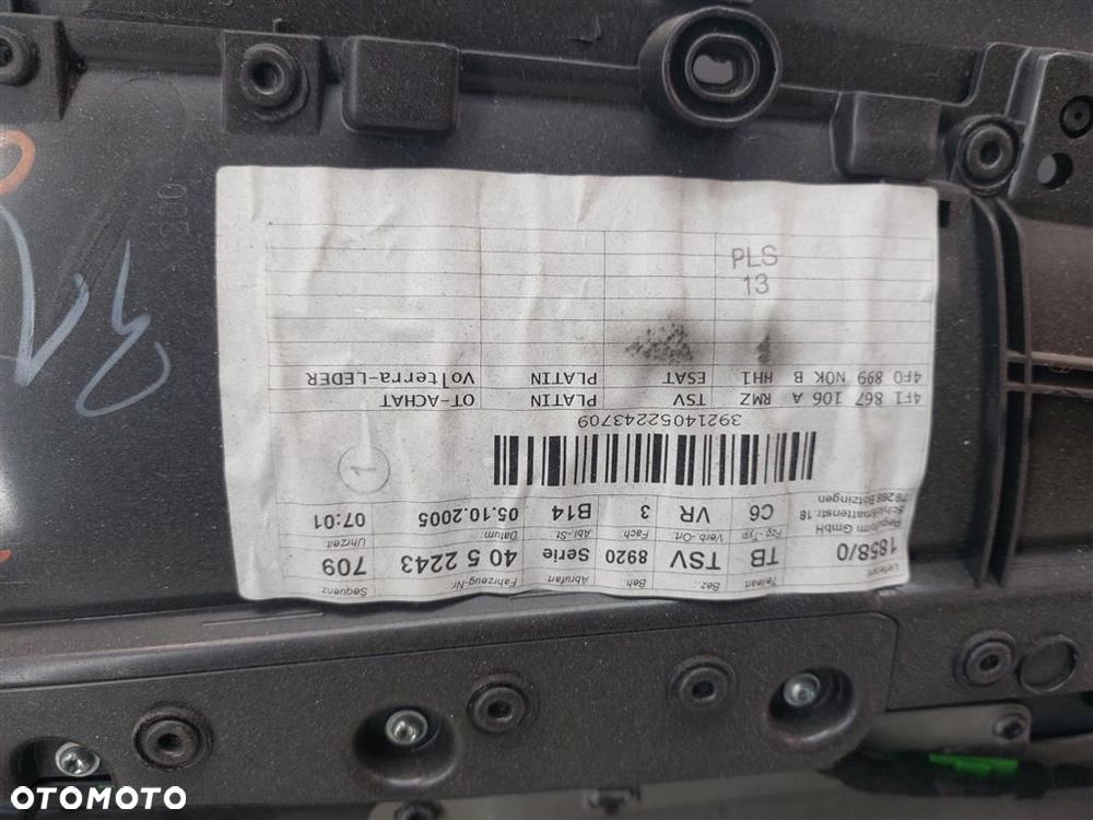 Tapicerka drzwi przód prawe Audi A6 C6 2004-2011 4F1867106A - 7