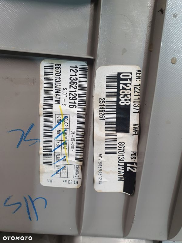 VW Passat B7 USA 11-16 boczek tapicerka drzwi lewa przednia przód kierowcy - 6