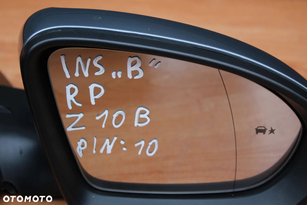 LUSTERKO ZEWNĘTRZNE PRAWE PRZEDNIE PRAWY PRZÓD OPEL INSIGNIA B Z10B 10 PINÓW ASYSTENT PODŚWIETLENIE  UK - 2