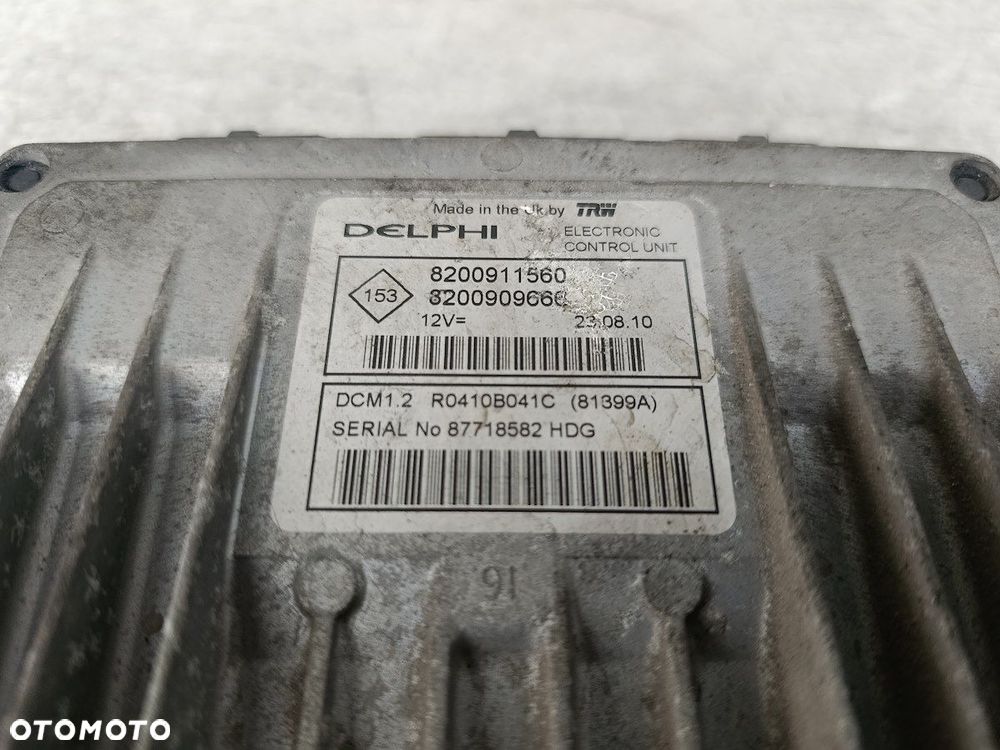 KOMPUTER, STEROWNIK RENAULT CLIO III FL 8200911560 1.5 DCI - 4