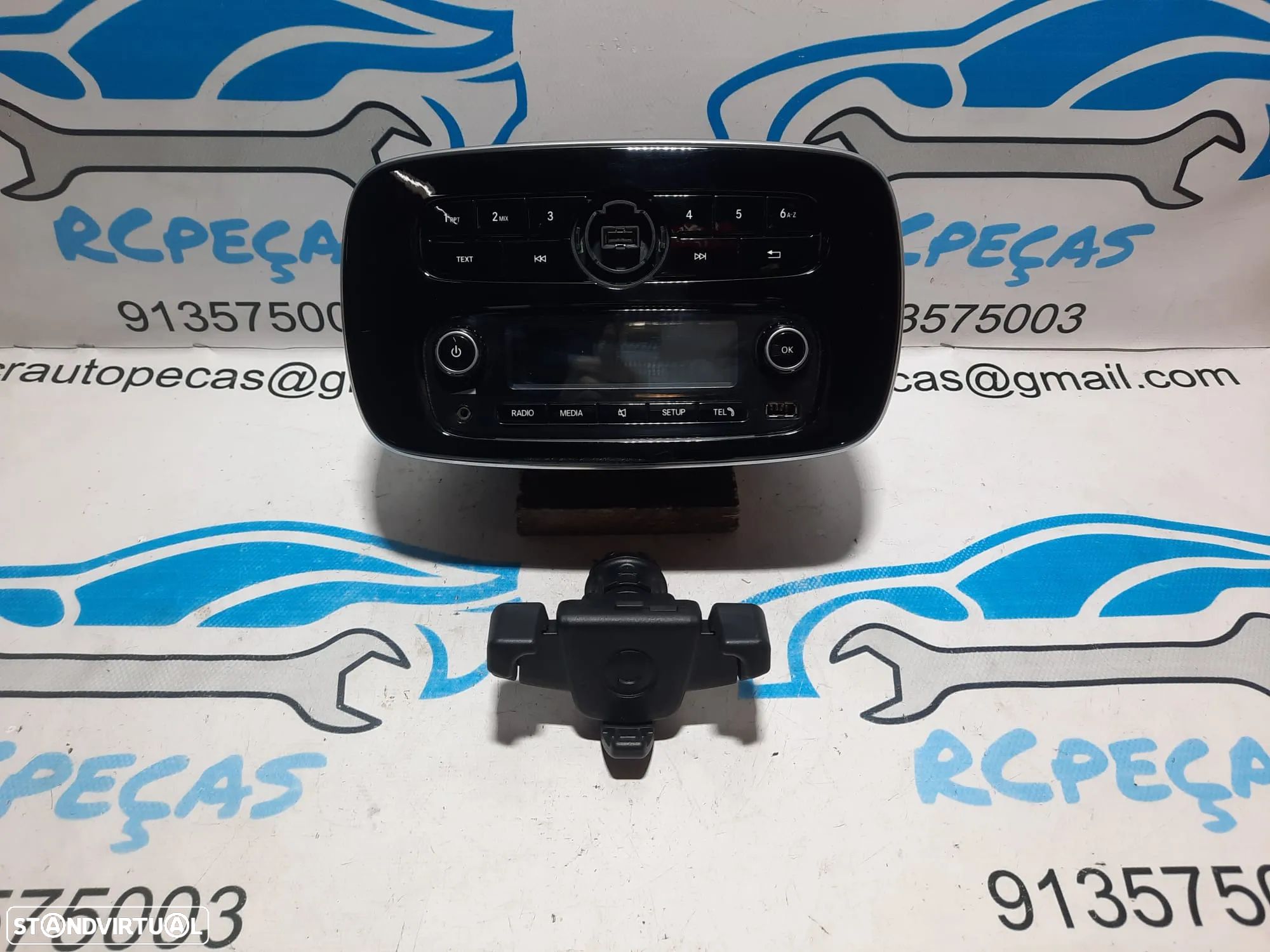 AUTORADIO SMART FORFOUR II 2 MK2 HATCHBACK 453 SUPORTE TELEMÓVEL ENTRADA USB ORIGINAL - 1