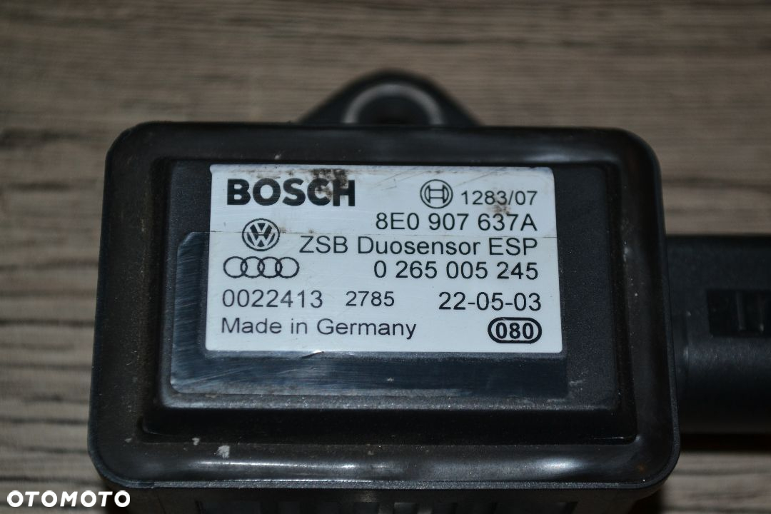 VW PASSAT B5 FL AUDI A4 B7 A6 C5 C6 CZUJNIK SENSOR ESP 8E0907637A 0265005245 - 2