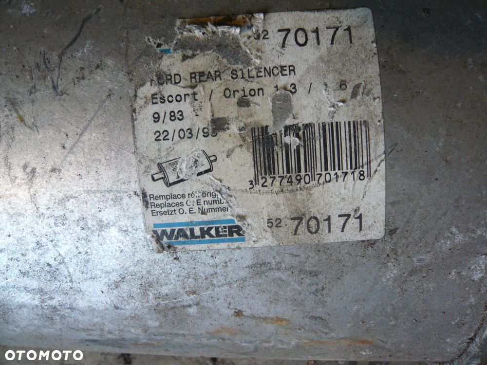tłumik układu wydechowego końcowy 5270171 ford escort - 2