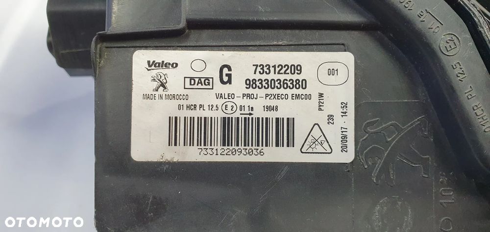 PEUGEOT 208 II 19r+ LAMPA LEWA PRZÓD FULL LED 9833036380 ORYGINAŁ EU!!! - 8