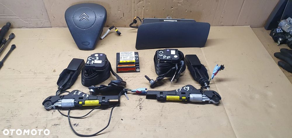 Poduszki napinacze pasy AIRBAG  sensor zestaw naprawczy Citroen C3 I Lift - 7