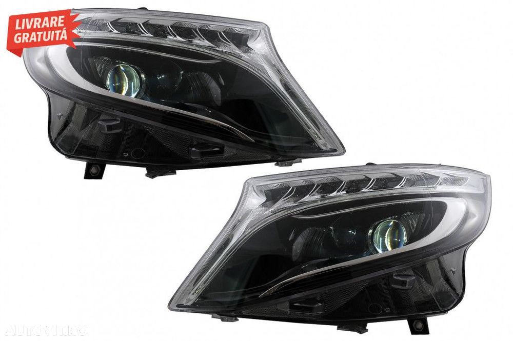 Faruri LED Mercedes V-Class W447 Vito (2014-2017) Negru - 7
