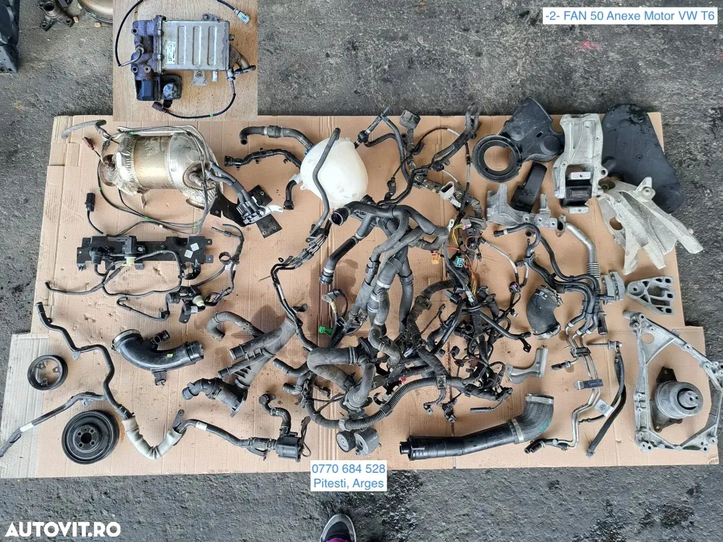 -2- Anexe motor CXH VW T6 2.0 tdi 2019 21 000 km catalizator sonda lambda supapa vacuum flansa lichid racire fulie motor fulie pompa servo pompa recirculare apa instalatie electrica motor - 1