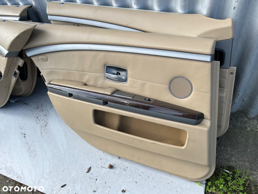 Boczki drzwi komplet  bezowe Bmw e65 Long E66 długa wersja - 3