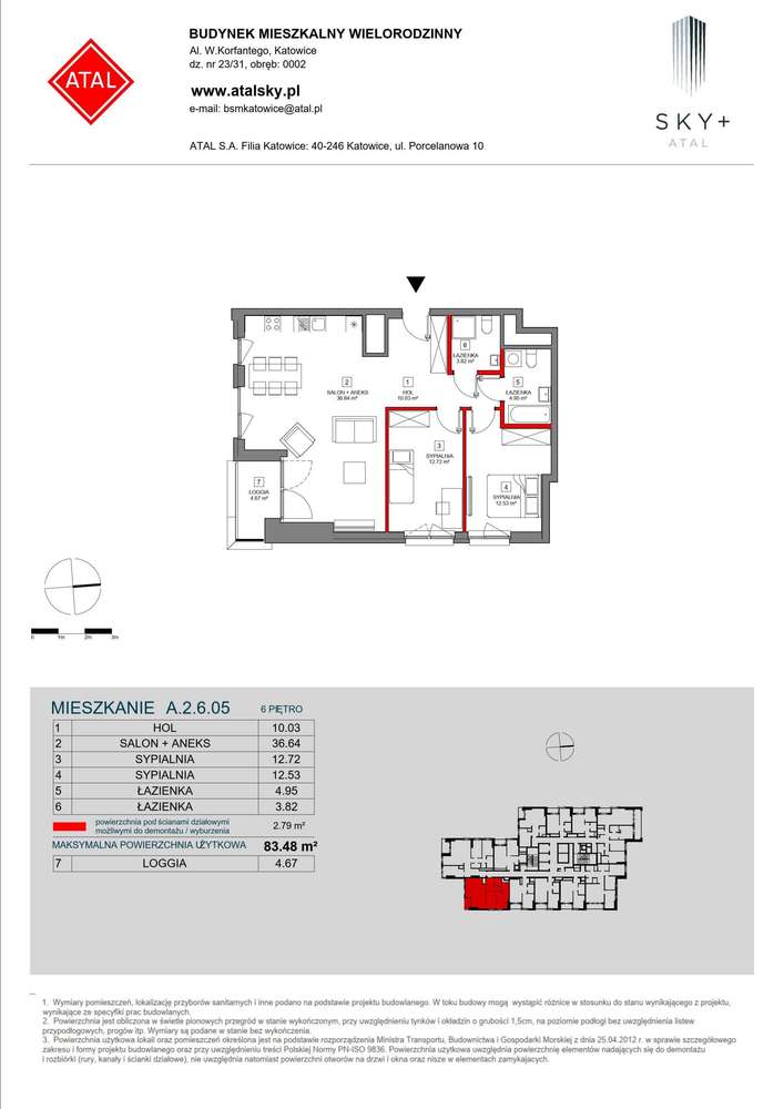 3-pokojowe mieszkanie 83m2 + loggia - Pełny obrazek: 2/24