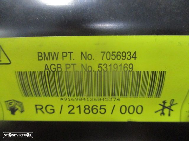 Kit Airbags 65776933424 0285001682 676036604  7056934  5319169 532946800B MINI COOPER 2004 1.4D 75CV 3P PRETO SEM TABLIER - 8