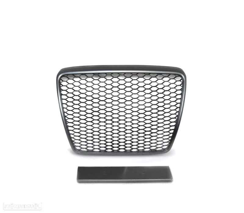 GRELHA FRONTAL AUDI A6 4F 08-11 LOOK RS6 PRETO - 2
