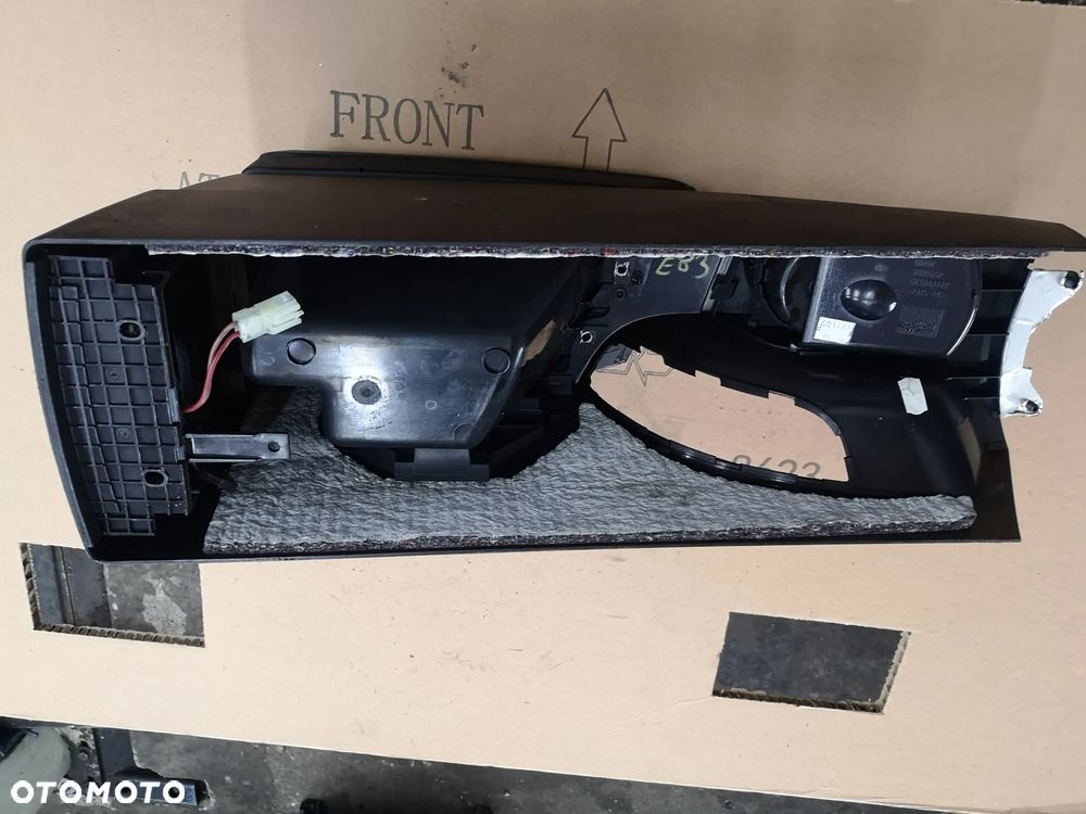 TUNEL ŚRODKOWY PODŁOKIETNIK BMW X3 E83 EUROPA CZARNY SKÓRZANY - 2