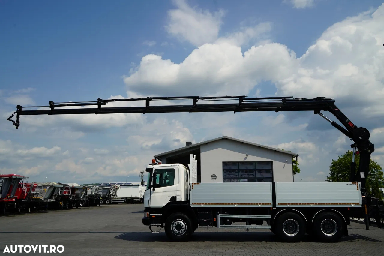 Scania P360 / 6X4 / LIVRARE 4.85 + HIAB 211 E-6 HIDUO / CAPACITATE DE RIDICARE 7100 KG / ATINGERE MAXIMĂ 16.5 M / RADIOCOMANDĂ - 4