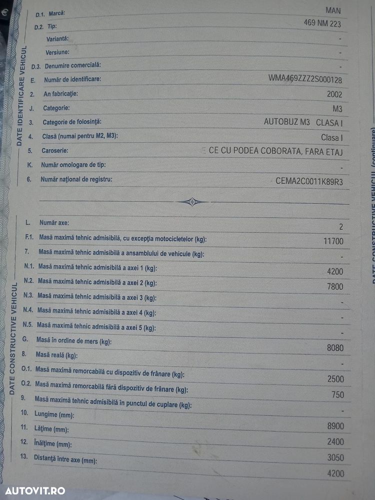 Piese autobuz Man 469NM223 din 2002 motor D 0836 LOH03 6871 cmc - 7