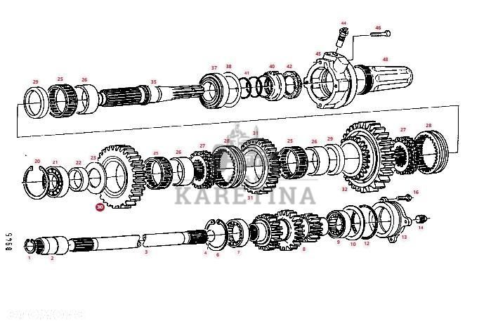 Fendt Farmer 307 308 309 310 311 312 - koło zębate WOM 30z. 312100222030 - 2