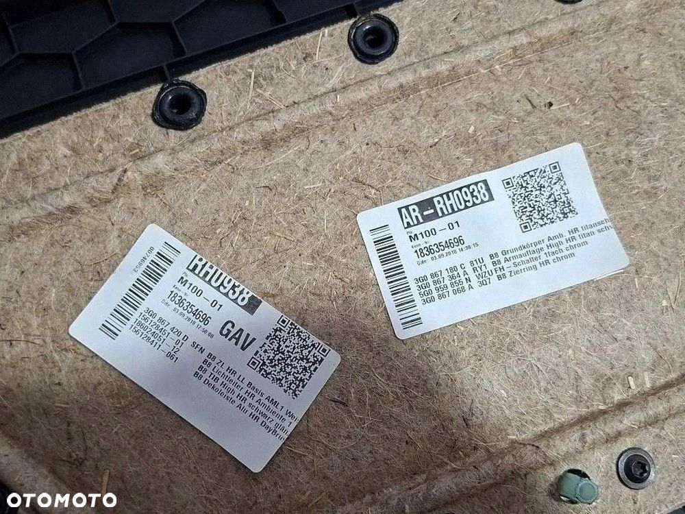 VW PASSAT B8 2019 Kombi Boczek drzwi tylnych prawy skóra LED 3G5867212 - 11