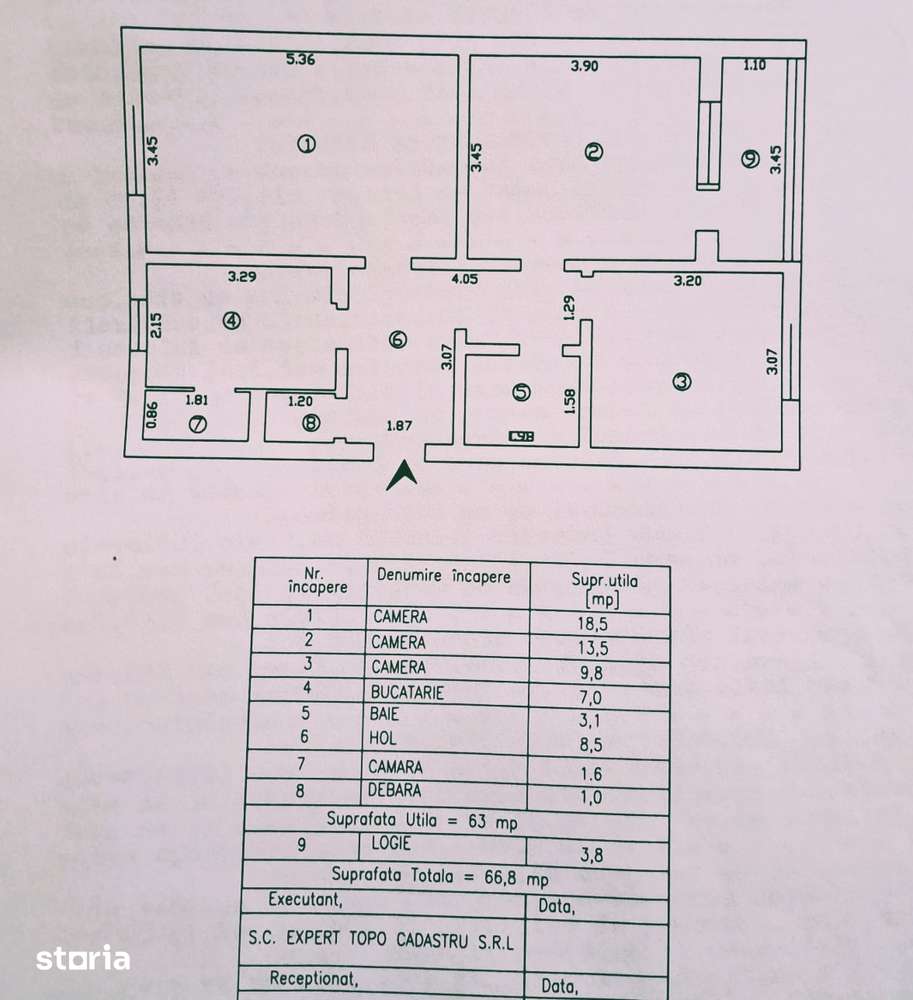 Apartament cu 3 camere, Str. Gradinari langa River Towers — fotografia 3