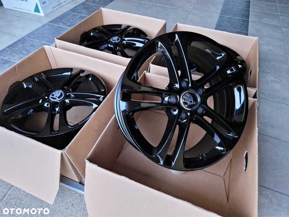 Alufelgi 17 5x112 Skoda Octavia Kodiaq Superb Yeti Karoq Czarne ! 804# - 3