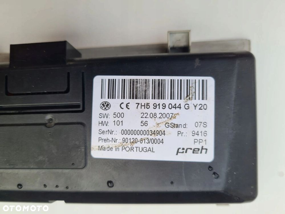VW T5 MULTIVAN panel sterowania wyświetlacz WEBASTO 7H5919044G - 2