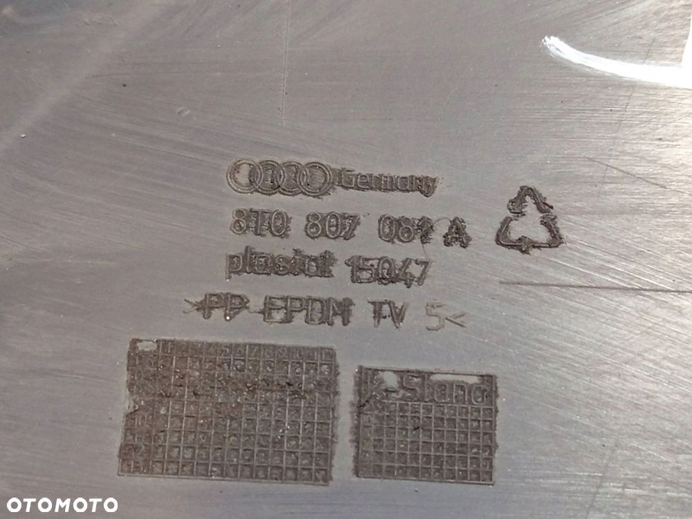 NAKŁADKA OSŁONA PASA PRZÓD PRZEDNIEGO AUDI A5 8T 8T0807081A - 4