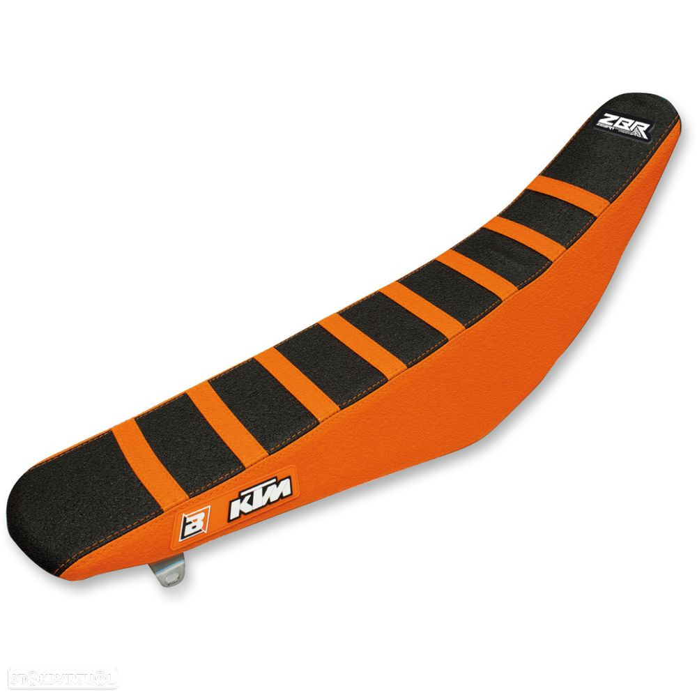 capa de assento blackbird zebra laranja/preta ktm - 1