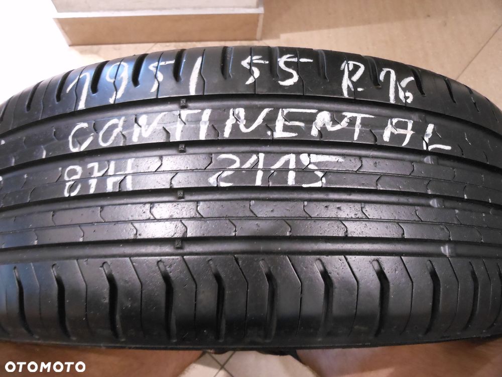 Opona pojedyńcza 195/55r16 continental conti eco contact 5 7,5mm lato - 1
