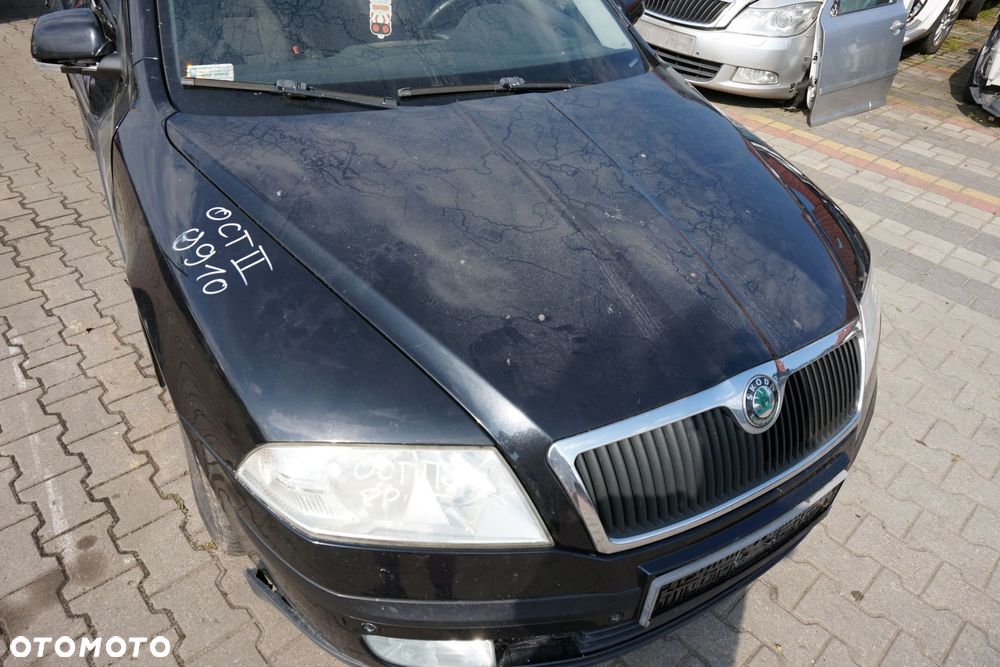 MASKA ZDERZAK BŁOTNIKI LAMPY OCTAVIA II 1Z3 9910  SKODA 2004-2008 CZARNY PRZÓD KOMPLETNY - 4