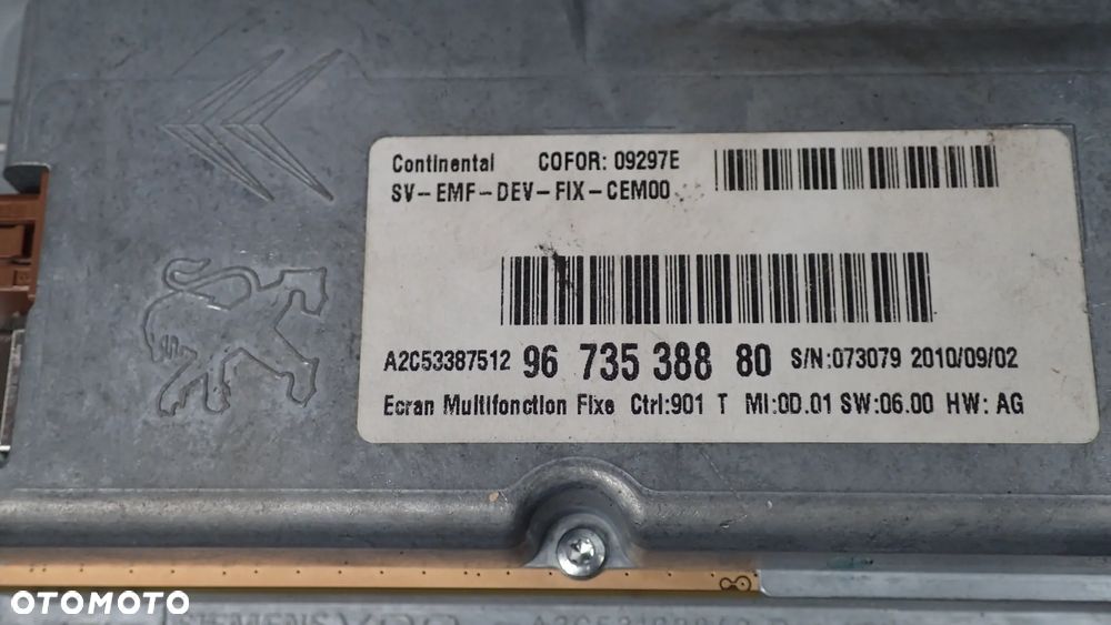 RADIO NAWIGACJA  BLUETOOTH  PEUGEOT CITROEN 96736746XT - 4