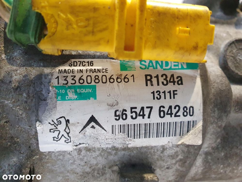 SPRĘŻARKA KLIMATYZACJI Citroen C5 III 2.0 HDI 9654764280 - 2