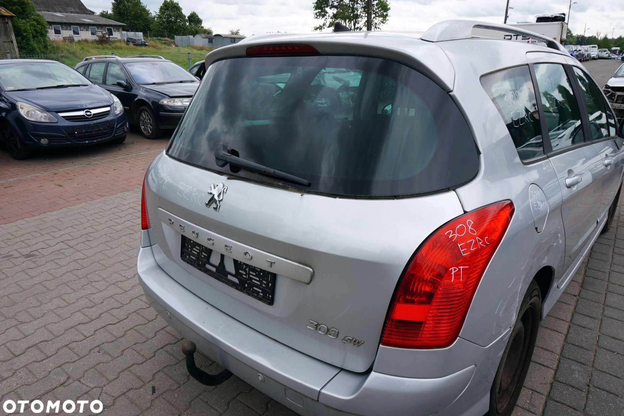 KLAPA BAGAŻNIKA TYLNA 308 I T7 SW KOMBI EZRC  SREBRNY PEUGEOT 2007-2011 - 3
