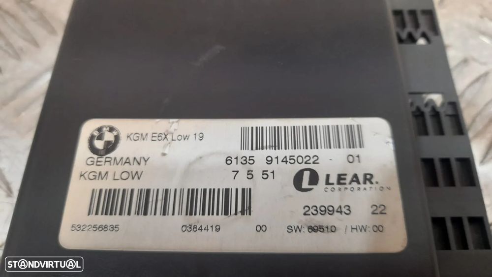 CENTRALINA UNIDADE CONTROLO BMW SERIE 5 E60 61359145022 9145022 E61 SERIE 6 E63 E64 - 5