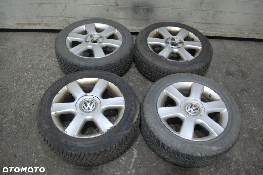 KOŁA FELGI ALUMINIOWE + OPONY ZIMOWE 1T0601025C 5X112 ET50 6.5J 205/55R16 VW TOURAN I GOLF V AUDI SEAT SKODA - 1