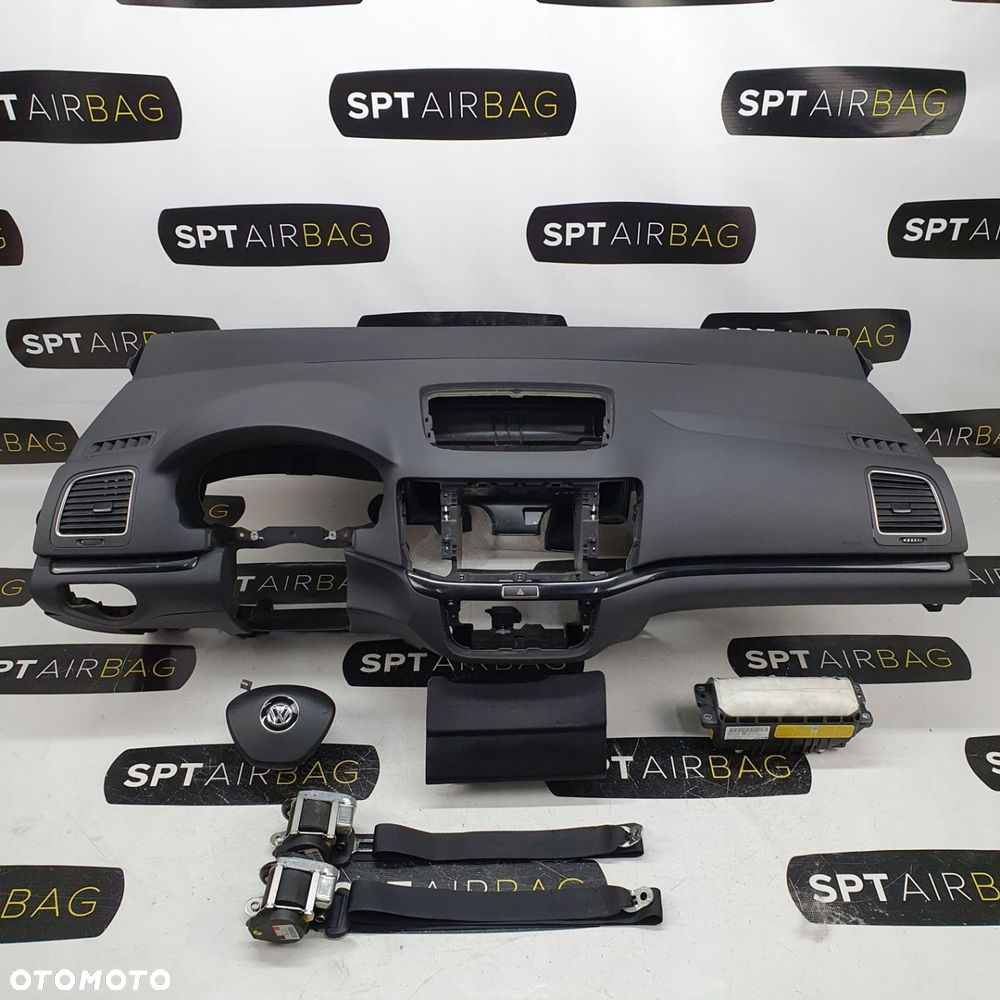 VW SHARAN LIFT DESKA ROZDZIELCZA KONSOLA KOKPIT PULPIT PODUSZKI AIRBAG AIR BAG PASY KIT SET - 1