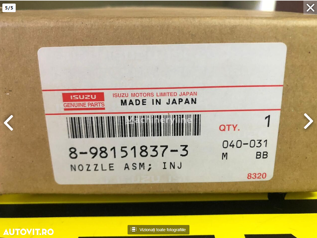 Injector ISUZU (8-98151837-2) pentru excavator HITACHI ZX210H-3 ZX200-3 ZX350-3 4HK1 6HK1 - 5