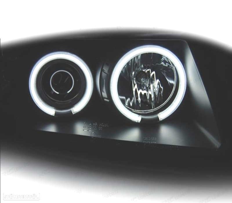 FARÓIS VOLKSWAGEN VW PASSAT B5 3B 96-00 ANGEL EYES CCFL FUNDO PRETO - 3