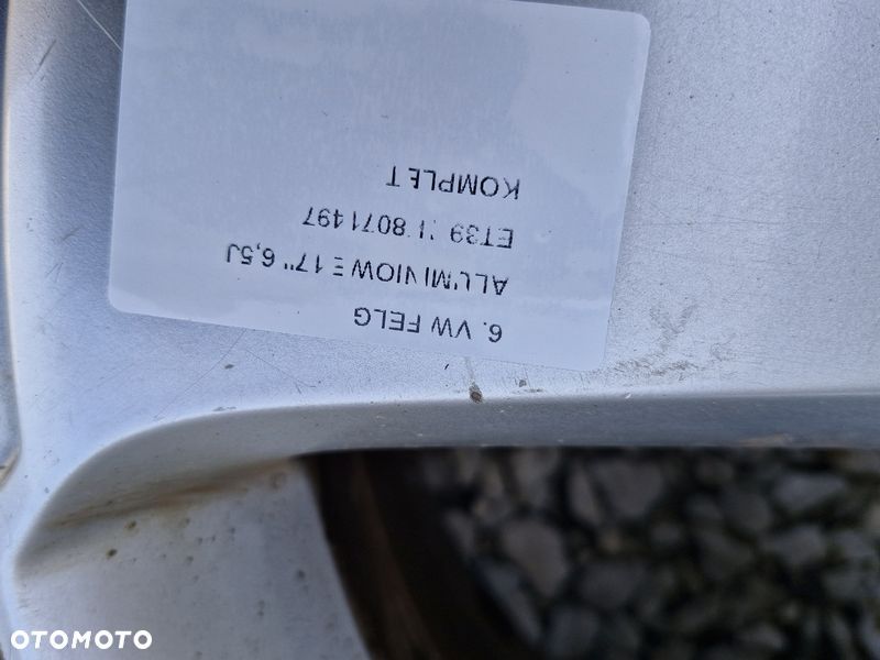 volkswagen passat cc scirocco felgi aluminiowe 17 cali 6,5j et39 5x112 1k8071497 - 2