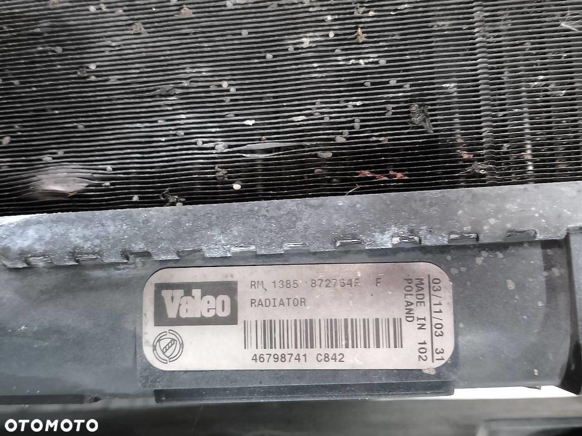 PAS PRZÓD, CHŁODNICA WODY FIAT PANDA II 51700202  46798741 872764F 1.2 8V - 7