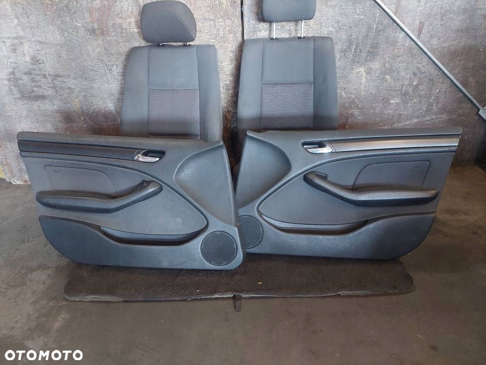 KOMPLET FOTELI LEWY PRAWY PRZÓD + KANAPA TYŁ + BOCZKI BMW E46 SEDAN - 6
