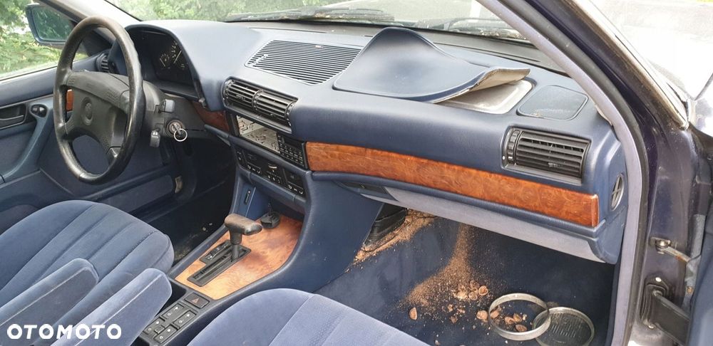 FOTELE FOTEL TYŁ PRZÓD BOCZKI GRANATOWE WELUR BMW 7 E32 750 - 2