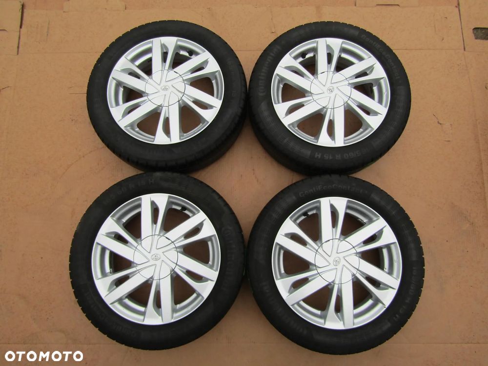 4x FELGI KOŁA 15 Citroen C1 Toyota Aygo II IQ Peugeot 107 108 / + Opony 165/60 LETNIE - 1